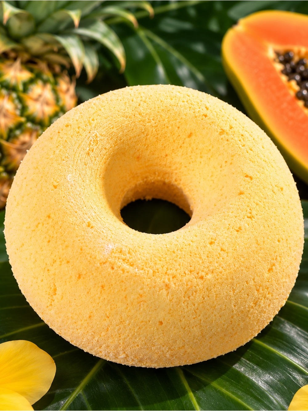 PINEAPPLE PAPAYA large donut bathbomb!